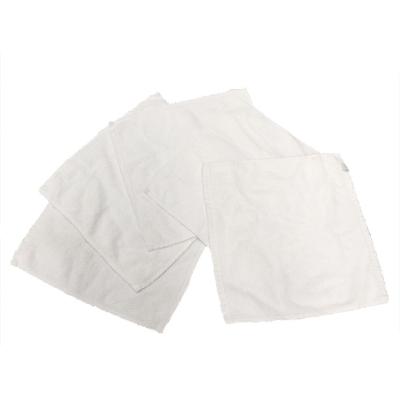 China Have Strong Oil And Water Absorbency Factory Sell Small Square Towel Care Device Care White Used Cleaning Cotton Rags for sale