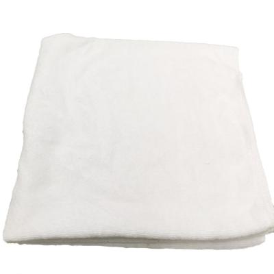 China Have Oil And Water Absorbency Second Hand Hotel Bath Towels Cleaning White Terry Cotton Rags Strong Paint for sale