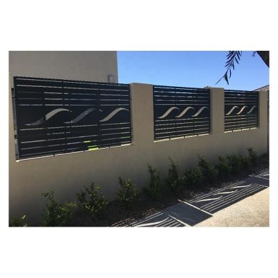 China Easily Assembled Aluminum Fence Panel Panel Perforated Iron Panel Privacy Steel Fence Panel Laser Cut Decorative Metal Fence and Screen Designs for sale