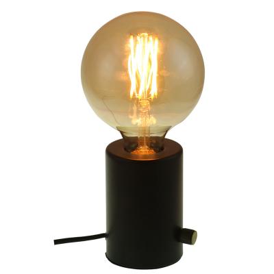 China Creative Amazon Hit Black Metal Industrial Luxury Marble Base Table Lamp With Soft Dimming Switch for sale