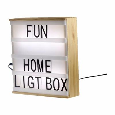 China Lightbox A5 Cinema Light Box Vintage Cinema Light Signs 6xaa Battery DC9V 500ma Eco-friendly Customizable Eco-friendly Wooden Rectangle SLR for sale