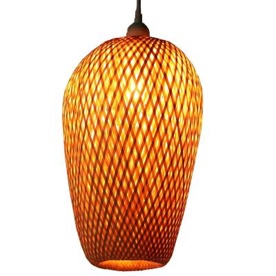 China Asian Modern Beautiful Rattan Shade Natural Bamboo Shade Handwork Pendant Lamp Living Room Luxury Chandelier Brown 120 80 SLR for sale