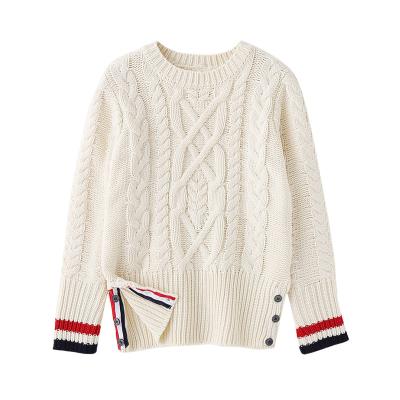 China Anti-wrinkle OEM ladies cashmere spring women crew neck knit plus size cable knit cotton fluffy cashmere sweater oversized pullover sweaters for sale