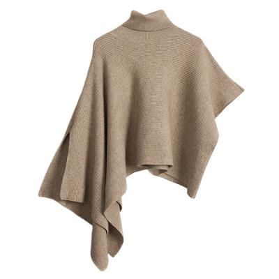 China custom knitted sweater women Poncho Sweater Solid Color Winter New OEM 2022 Sweater Anti-wrinkle women knitwear cape style for sale