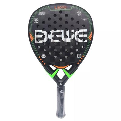 China Pro shape custom logo hot sale fiberglass padel racket high quality carbon 3k 12k 18k for sale