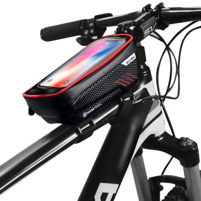 China 2021 BEWE Front Frame Waterproof EVA Bicycle Cycling Bag Waterproof PU Touch Screen Bike Recycling Bag for sale