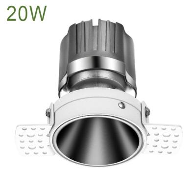 China 20W Ra95 Ra97 Aurora Cylinder Wall Washer Decorative Gypsum Modern Ceiling Fire Sparkle CCT Dimmable Anti-glare COB Rated LED Downlight for sale