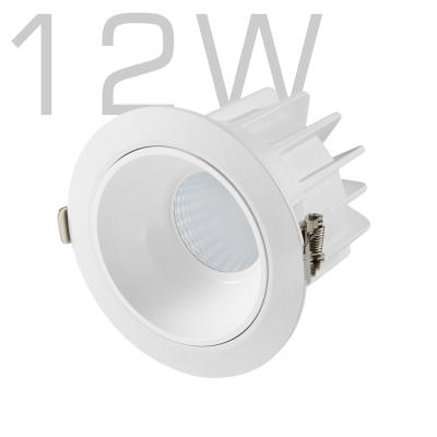 China Modern 12W LED Downlight Anti-Glare Ceiling Embedded Flush Mount Recessed Down COB LED Spot Lighting for sale