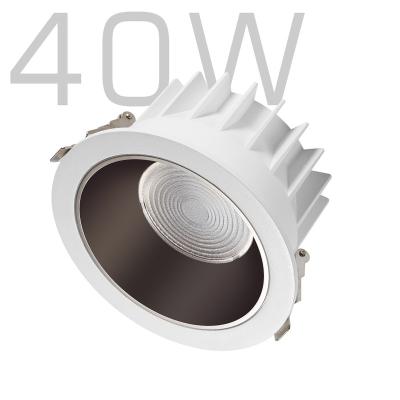 China Modern Anti-glare 40W COB LED Spotlight Empotrado Luces Luz LED Downlight CRI90 CRI95 CRI97 3000K 4000K Downlight For Hotel Lobby for sale