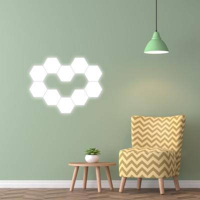 China Smart Light Sensor Control Luz Led De Noche Envio Decoracao Led Noche Hogar Night Light Diy Induction Hexagon Modular Lights Led Wall Touch Night Lights for sale