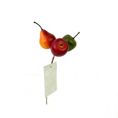 China Red Artificial Flower Christmas Apple Pear Pick Berry Stems Wedding Decor Simulation Fruit Berries Decoration for sale