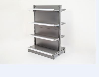 China Double Sided 4 Layers 5 Layers Metal Double Sided Rack Display Store Grocery Shelves Supermarket for sale