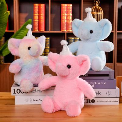 China Cartoon Toy Plush Toys Funny Emotion Stuffed Plushie Baby Electric Colorful Glowing Elephant for sale