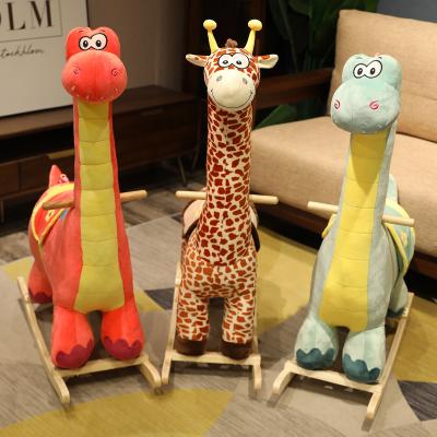 China Cartoon Toy Ride On Animals Suitable For Children Over 5 Years Old Kids Birthday Gifts Rideable Rocking Horse Plush Toy for sale