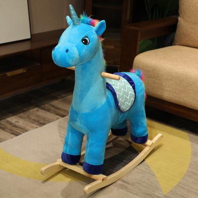 China Cartoon Toy Ride On Animals Suitable For Children Over 5 Years Old Rocking Horse Rideable Toy Customized Plush Wholesale Retail for sale