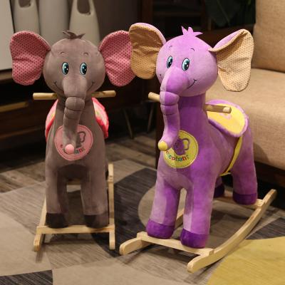 China Cartoon Toy Early Childhood Education Children's Birthday Gifts Rideable Rocking Horse Plush Toy for sale