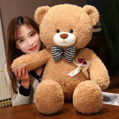 China Cartoon Toy Suitable For Gifts Adult Souvenirs Children Birthday Gifts Cute Bow Tie Chest Rose Teddy Bear Plush Toy Large for sale