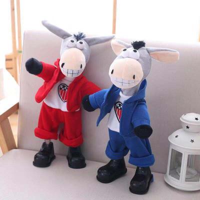 China Plush Donkey Cartoon Toy Baby Toy Interactive Electric Donkey Toys Animal Music Singer and Dance Toy for Children for sale