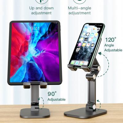 China New Design Adjustable Multi-angle Tablet Display Stand Alloy Aluminum Desktop Phone Tablet Holder for sale