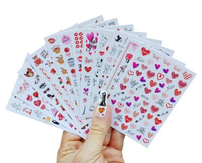 China 2022 New Hot Sale PET Nail Art 3D Stickers Love Heart for sale