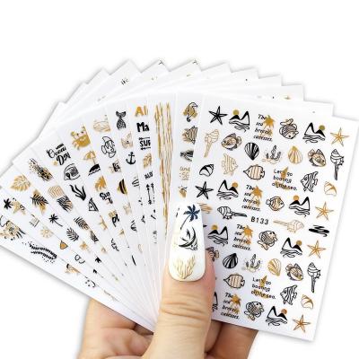 China 2022 New Hot Sale Nail Art 3D Stickers Summer Styles PET for sale