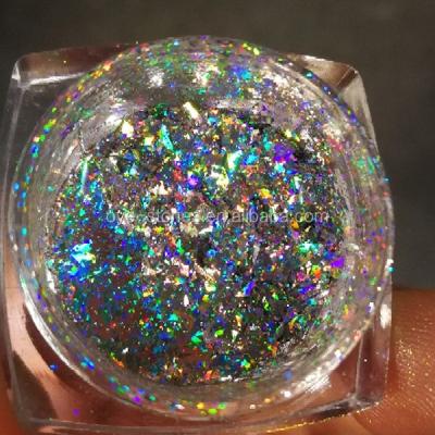 China Factory direct sales excellent quality abalone shells nail powder rainbow powder holographic flake for sale