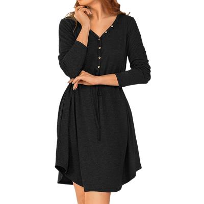 China Breathable Custom Made Black Chiffon Beach Summer Beach Satin Button Long Sleeve Maternity Dresses Women's Logo Maternity Dresses Formal Dress for sale