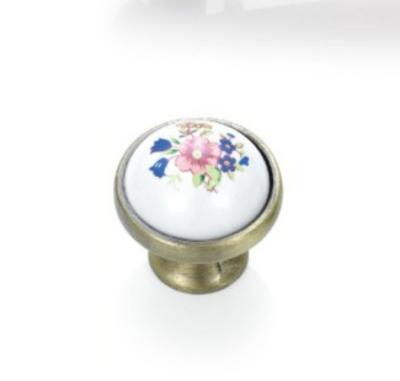 China Antique Orchid Door And Cabinet Handles For Bedroom Cabinet / Wardrobe for sale