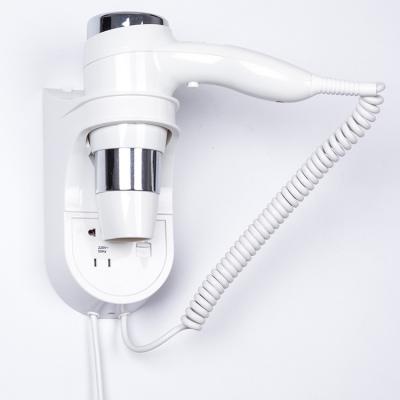 China Hotel Wall Mounted Wholesale Plastic Bathroom ABS Hair Dryer Professional Hair Dryer With Shaver Plug for sale