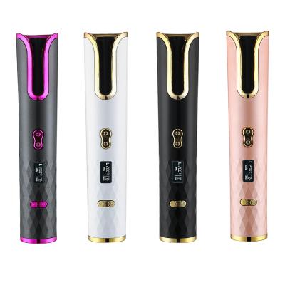 China Wireless Automatic Anti-scald New Design Wavy Hair Curlers Machine Rechargeable Cordless Automatic Curling Hair Curler for sale