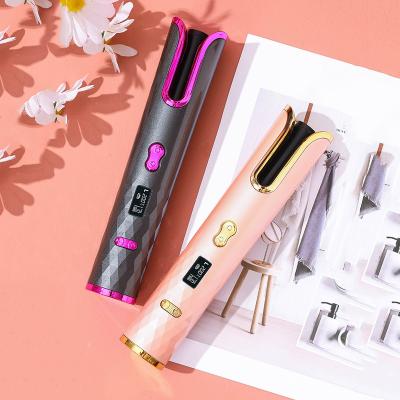 China Wireless Automatic Anti-scald High Quality Automatic Hair Curler Iron Hair Curling Design Portable Automatic Cordless Rollers Hair Curler for sale