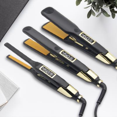 China Multi-Function Ceramic Hair Straightener Flat Irons Curler Hair Straightener Fast Small Hair Straightener Machine for sale