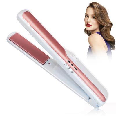 China Car 2 in 1 Wireless Hair Straightener Mini Hair Straighteners USB Charging Cordless Hair Straightener for sale