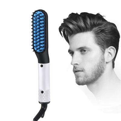 China This beard straightener will straighten your beard in a minute; 2020 hot product beard straightener for men's ionic hair sweep up men's hair straightener for sale