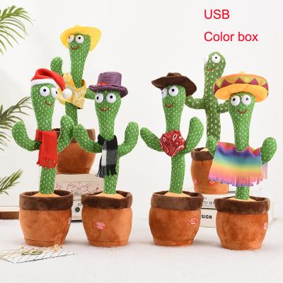 China Children Play Cactus Talking Toy Talking Dancing Cactus 2021 Hot Sale Cactus Singing Dancing Cactus for sale