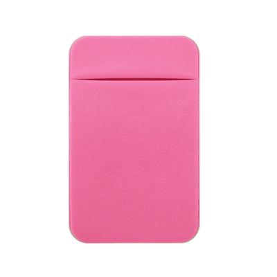 China Portable Lycra Mobile Phone Wallet Case Credit Card Holder Phone Pocket Elastic Stick On Adhesive Credit Card Holder New for sale