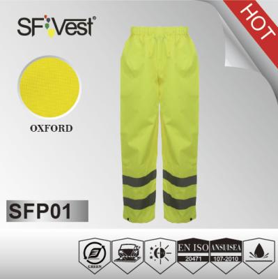 China High visible Reflective Safety Pants with pu coating warterproof M-5XL for sale