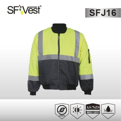 China Hi Vis bomber jacket polyester 300D oxford AS/NZS standrard assorted color for sale