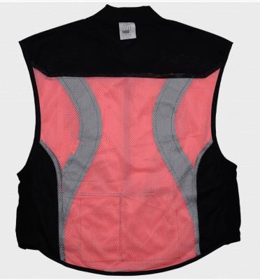 China Hi vis fluorecent pink / yellow Reflective Cycling Clothing , bicycle safety vest for sale