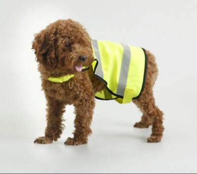 China Dog high visibility Pet Safety Vest , polyester tricot or mesh fluorecent color for sale