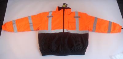 China Winter Waterproof Hi vis Reflective Safety Jacket  Short Bomber Jacket  ANSI ISEA 107  CLASS 3 for sale