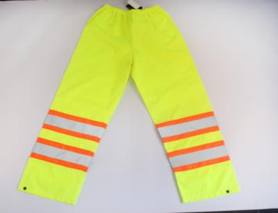 China Workmens high visibility clothing safety pants reflective tape on contrasting fabric for sale