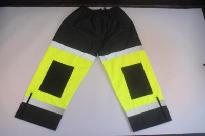 China High visibility work clothes hi vis reflective pants with zipper leg opening adjustable for sale