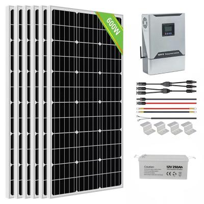 China Home Off Grid System 1KW 2KW 3KW 4KW 5KW 10KW Solar Panel Solar Power System With Batteries For Home for sale