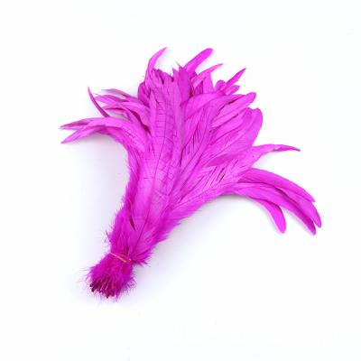 China Thin colorful rooster featherscheapest of clothing saddle rooster tail feather 40-45cm the long for sale