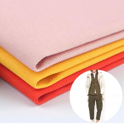 China Breathable 100% Peach Twill Cotton Yarn Card 240gsm Fabric For Cotton Twill Short Pants Trousers Woven Fabric for sale