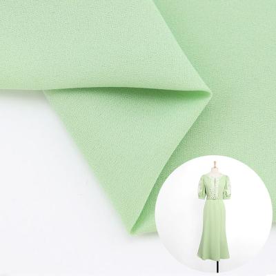 China 110gsm Breathable Simple High Density 100% Polyester Textile Hemp Chiffon Fabric For Dress Woman Material for sale