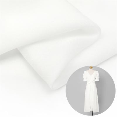 China Breathable 100 Polyester Textile 75D Light And Soft White Chiffon Fabric for sale