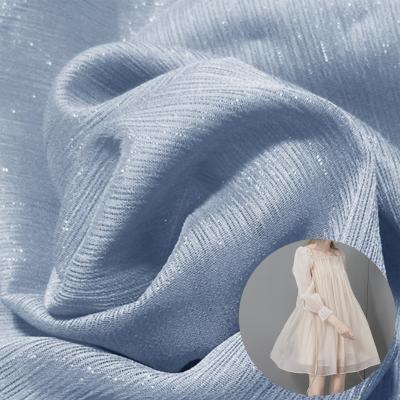 China Viable Bright Chiffon Crepe Chiffon Instant Wrinkle Polyester Fabric Chiffon Crepe Fabric For Lady Dress for sale