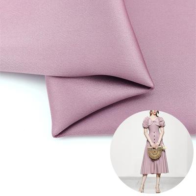 China Stretch 2021 new product polyester spandex stretch rose simple satin imitation acetate satin fabric for sale